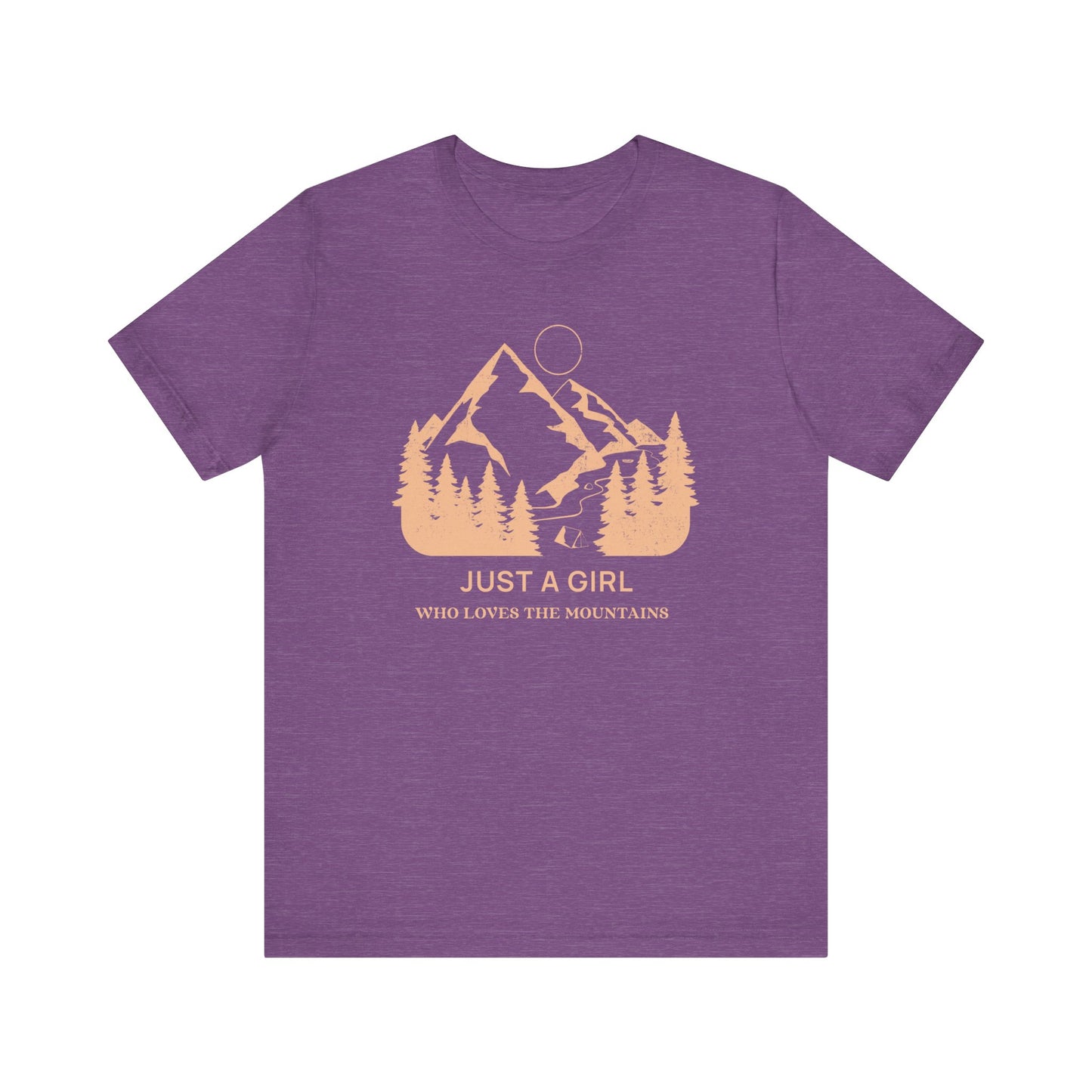 Girl Who Loves Mountains Camping T-Shirt