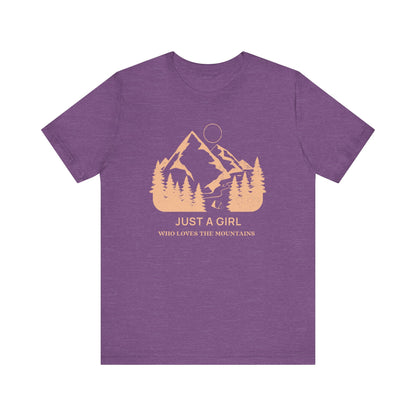 Girl Who Loves Mountains Camping T-Shirt