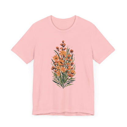 Orange Flowers Camping T-Shirt