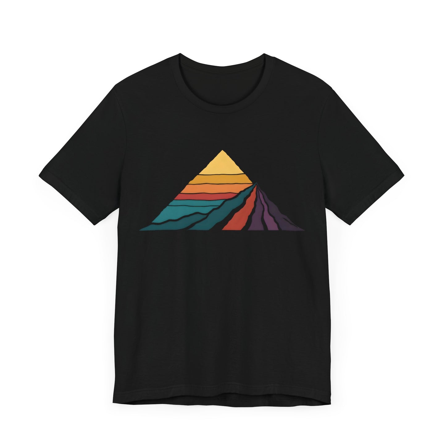 Retro Colored Mountains Trekking T-Shirt