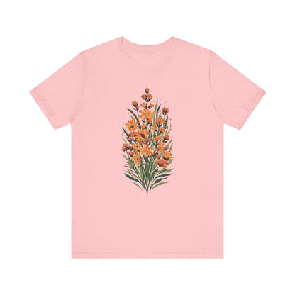Orange Flowers Camping T-Shirt