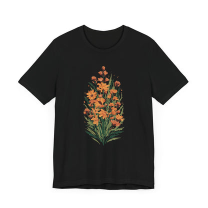 Orange Flowers Camping T-Shirt