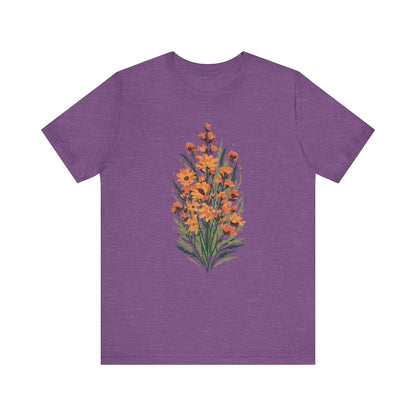 Orange Flowers Camping T-Shirt