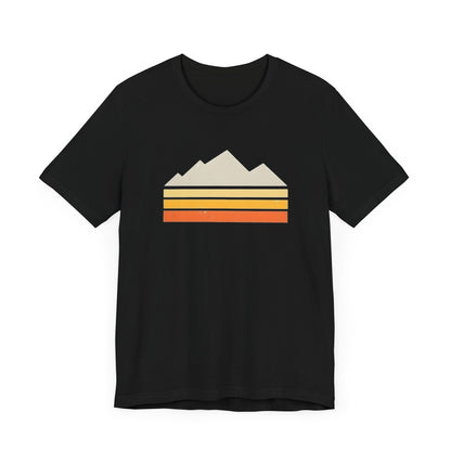 Abstract Retro Mountain Backpacking T-Shirt