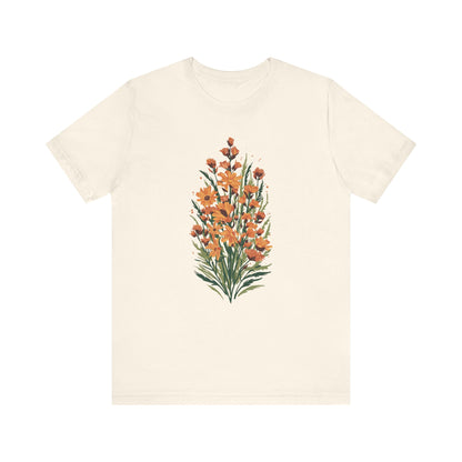 Orange Flowers Camping T-Shirt