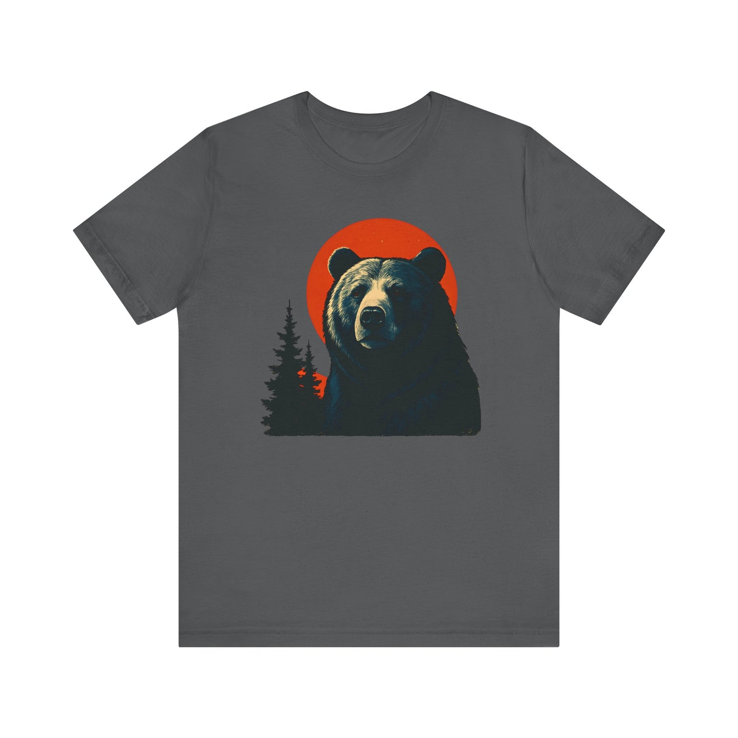 Majestic Retro Bear Camping T-Shirt