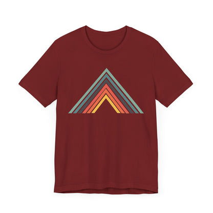 Abstract Mountain with Lines Camping T-Shirt