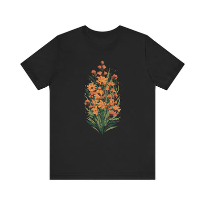 Orange Flowers Camping T-Shirt