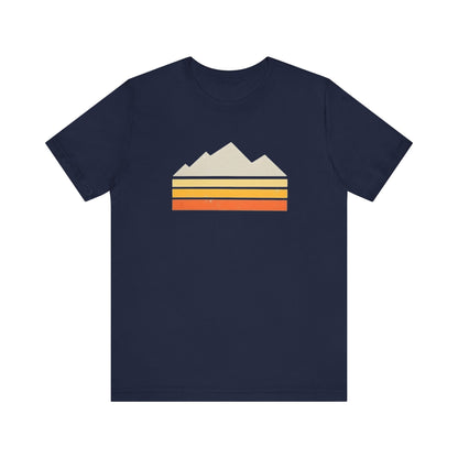 Abstract Retro Mountain Backpacking T-Shirt