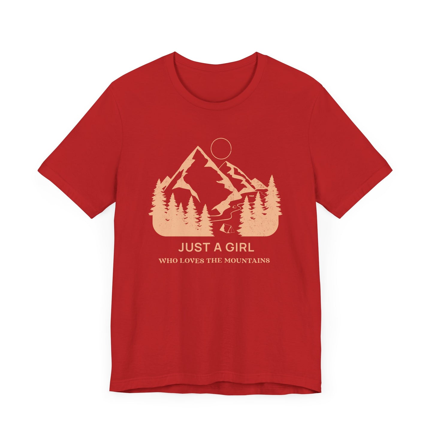 Girl Who Loves Mountains Camping T-Shirt