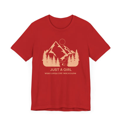 Girl Who Loves Mountains Camping T-Shirt