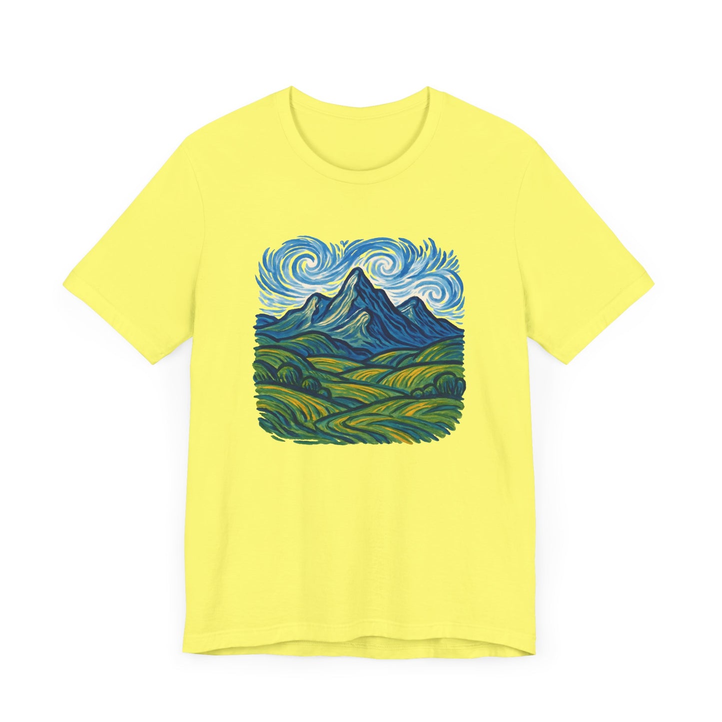 Artistic Swirling Mountains Camping T-Shirt