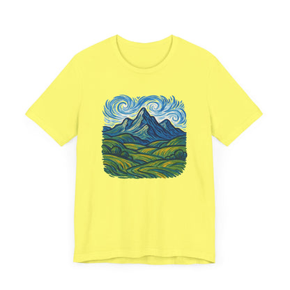 Artistic Swirling Mountains Camping T-Shirt