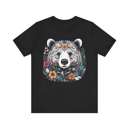 Floral Brown Bear T-Shirt