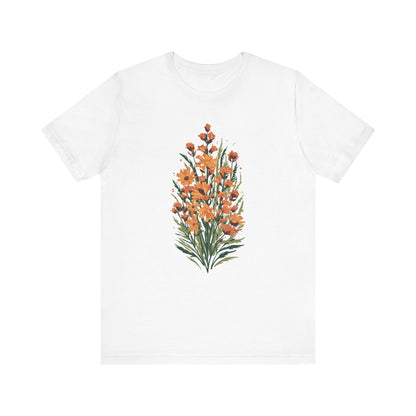Orange Flowers Camping T-Shirt