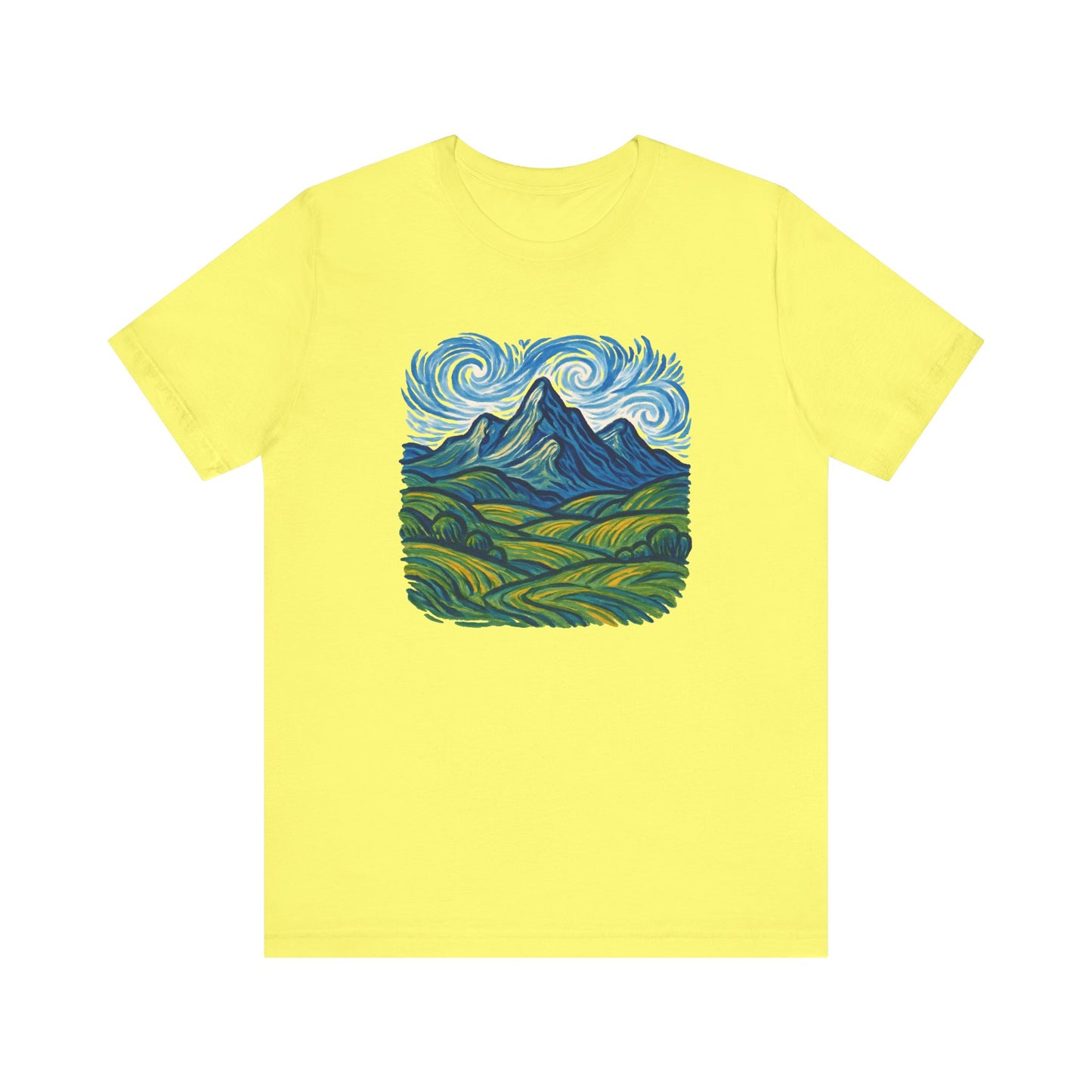 Artistic Swirling Mountains Camping T-Shirt