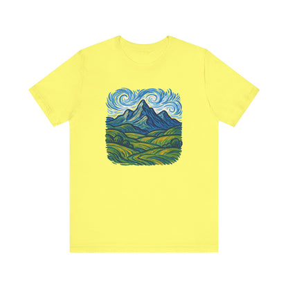 Artistic Swirling Mountains Camping T-Shirt