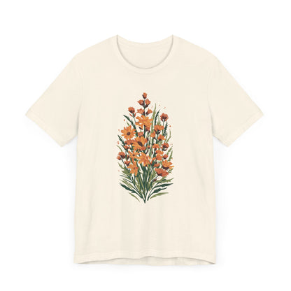 Orange Flowers Camping T-Shirt