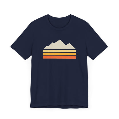 Abstract Retro Mountain Backpacking T-Shirt