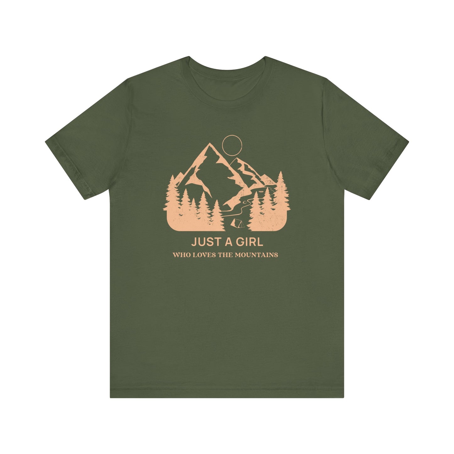 Girl Who Loves Mountains Camping T-Shirt