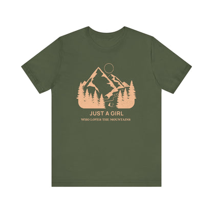 Girl Who Loves Mountains Camping T-Shirt