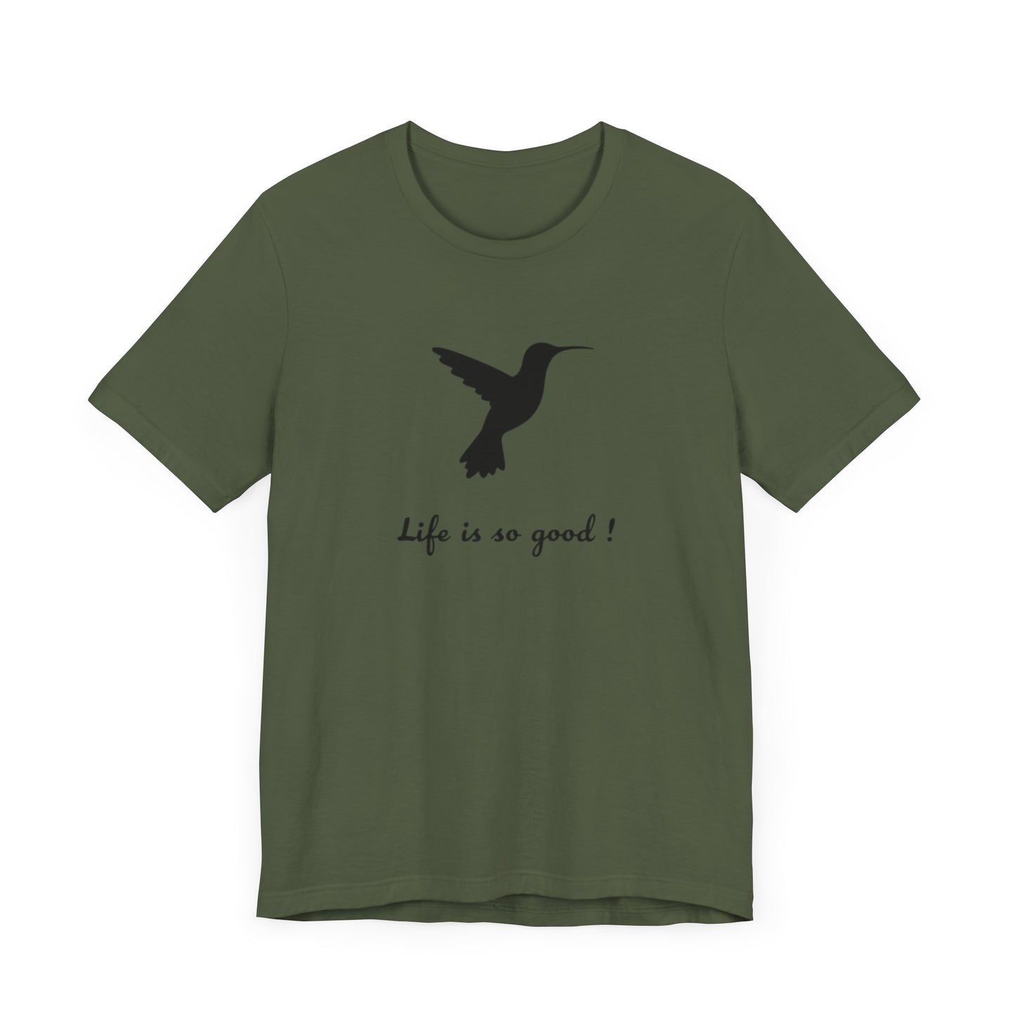 Life is Good Hummingbird Camping T-Shirt
