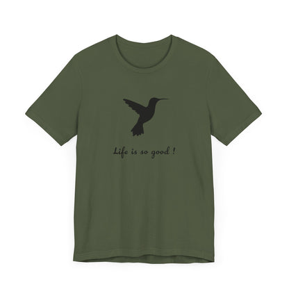 Life is Good Hummingbird Camping T-Shirt