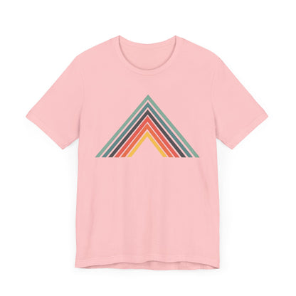 Abstract Mountain with Lines Camping T-Shirt