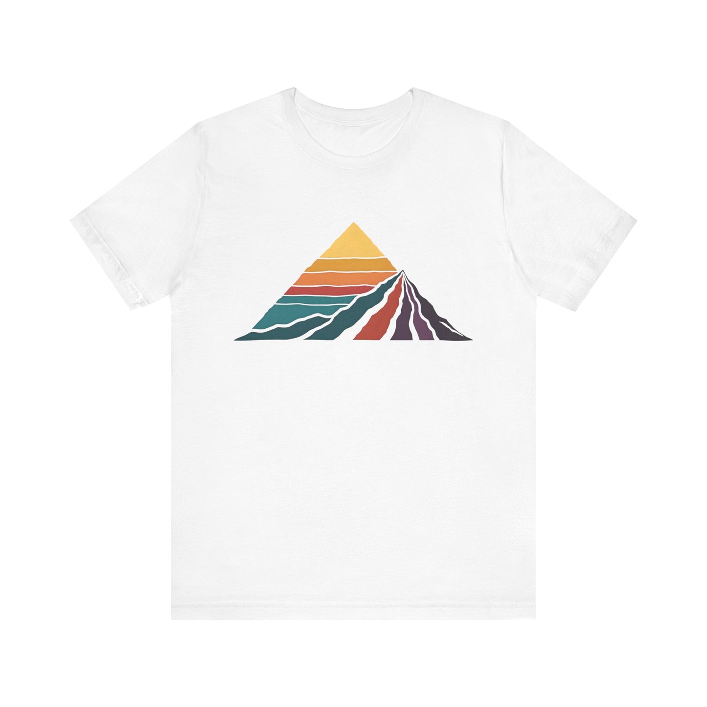 Retro Colored Mountains Trekking T-Shirt