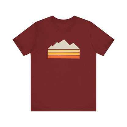 Abstract Retro Mountain Backpacking T-Shirt