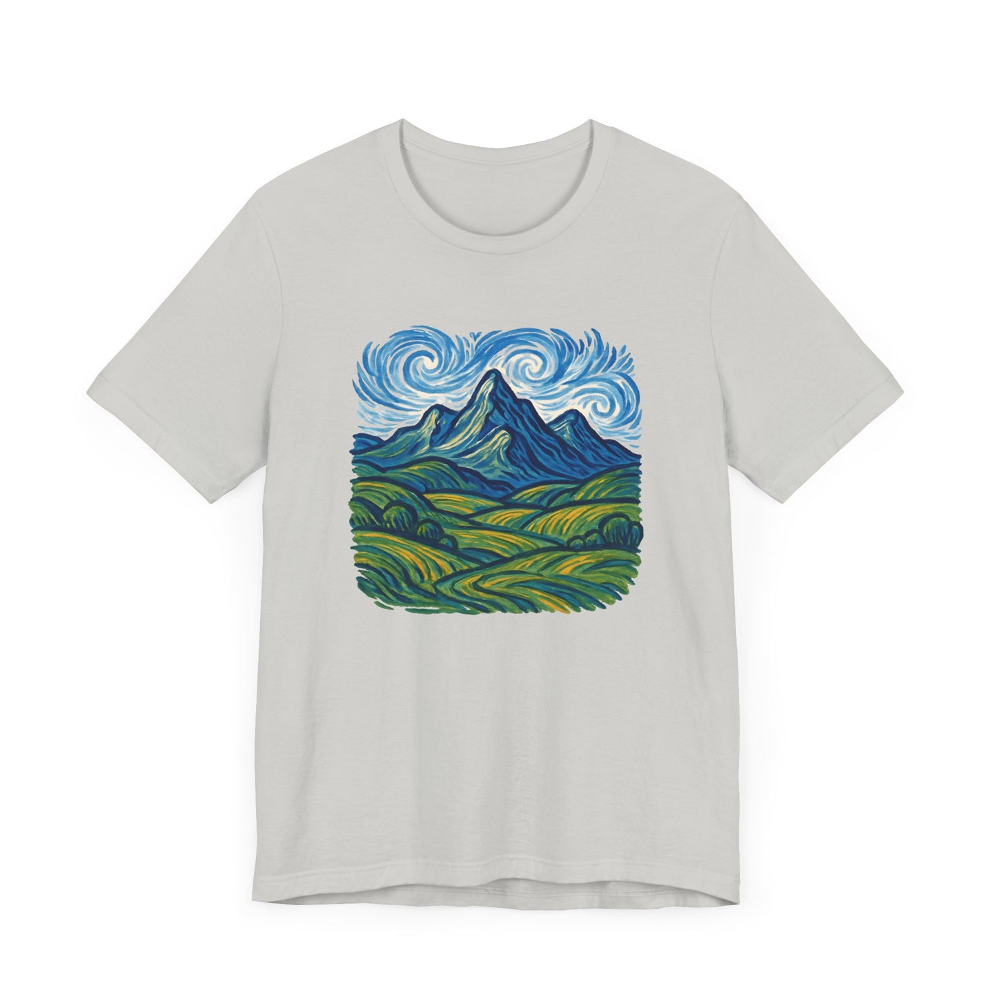 Artistic Swirling Mountains Camping T-Shirt