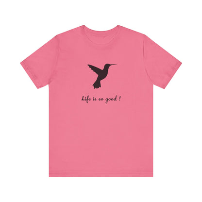 Life is Good Hummingbird Camping T-Shirt