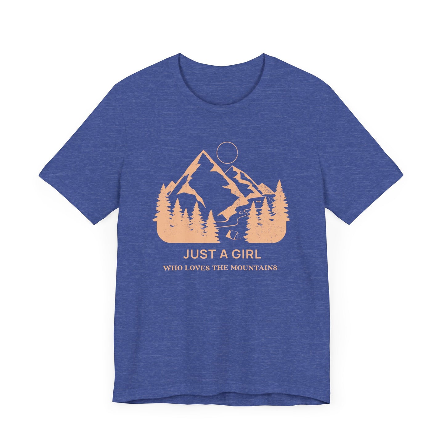 Girl Who Loves Mountains Camping T-Shirt