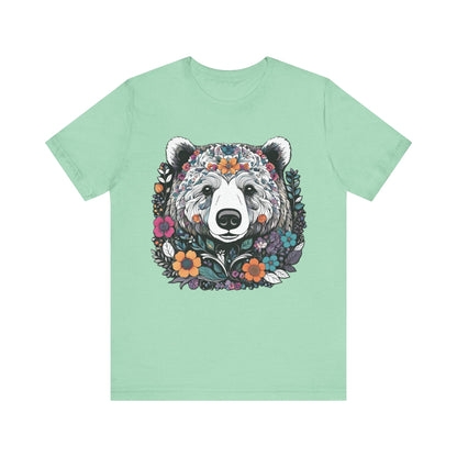 Floral Brown Bear T-Shirt
