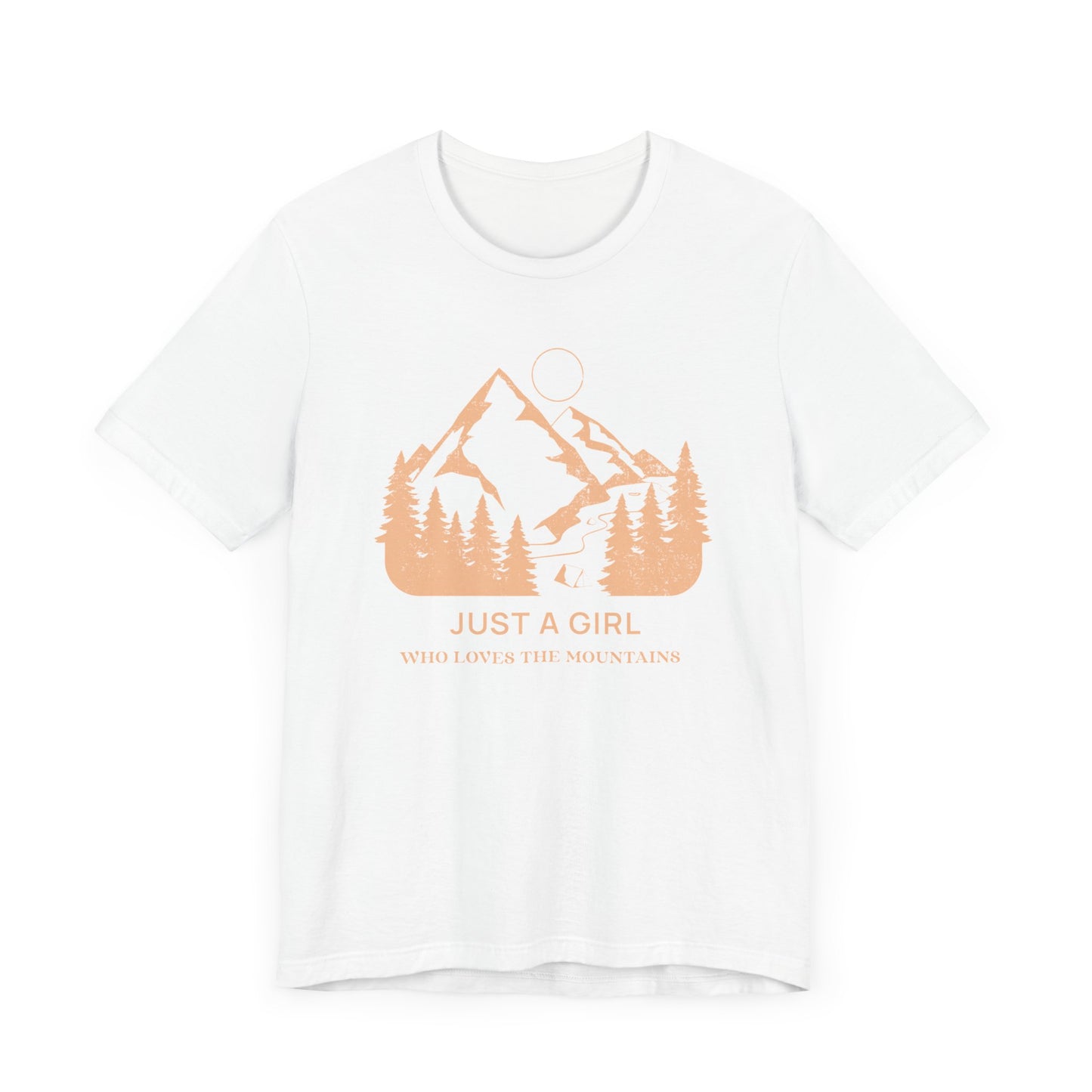 Girl Who Loves Mountains Camping T-Shirt