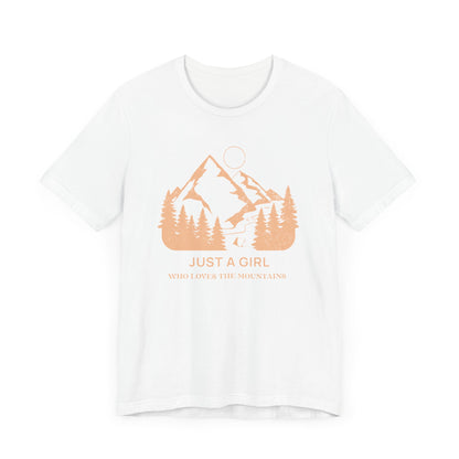 Girl Who Loves Mountains Camping T-Shirt