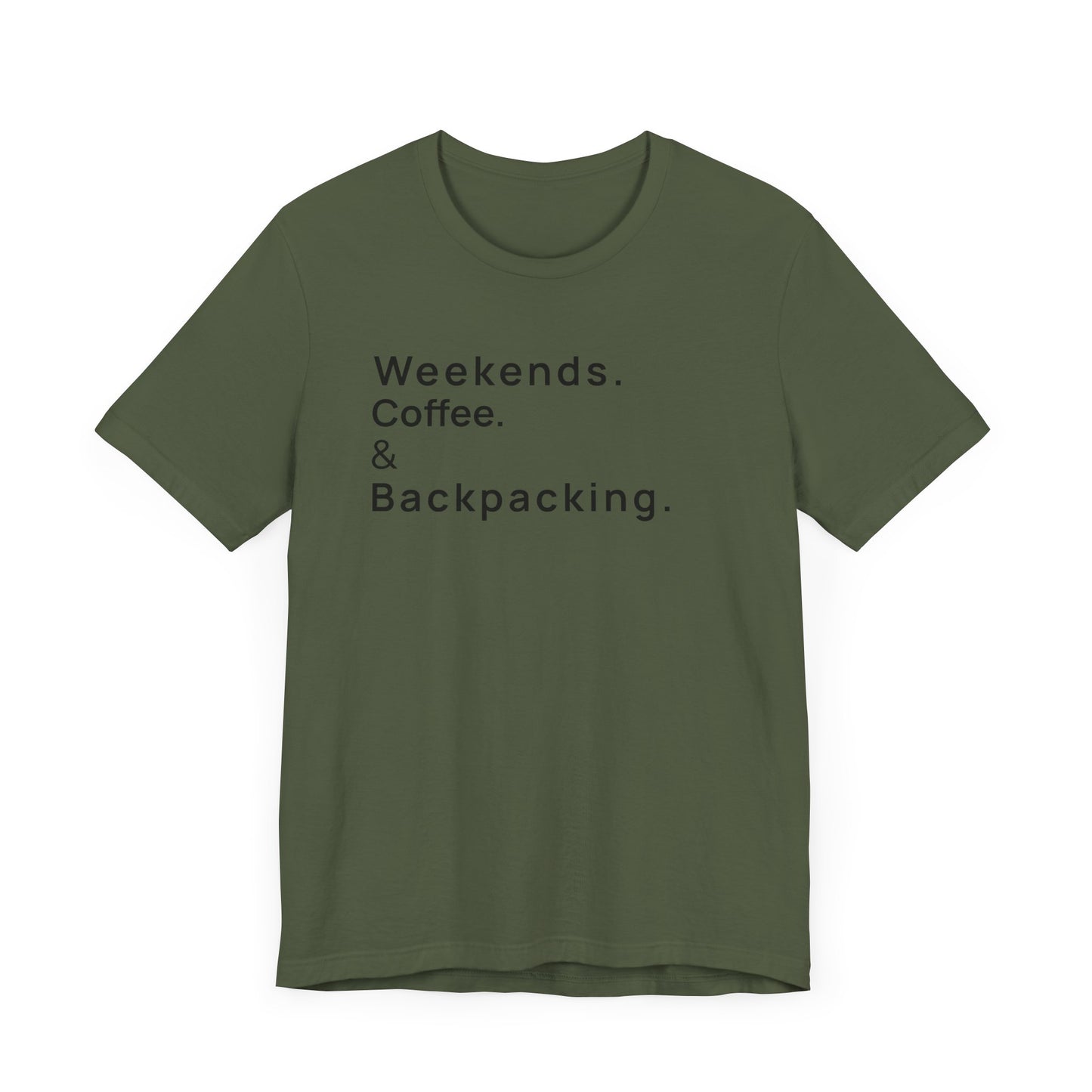 Weekends Coffee and Backpacking Camping T-Shirt