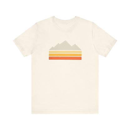 Abstract Retro Mountain Backpacking T-Shirt