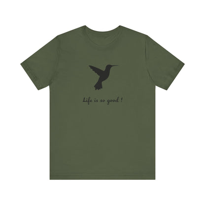 Life is Good Hummingbird Camping T-Shirt