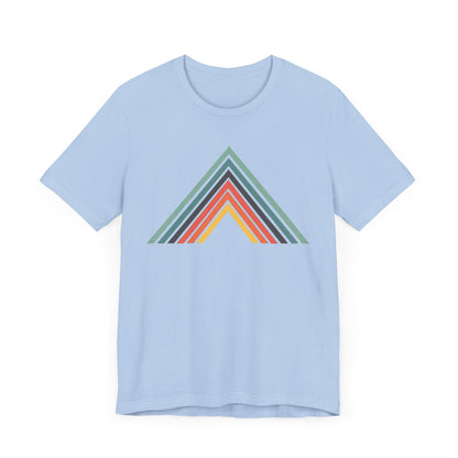 Abstract Mountain with Lines Camping T-Shirt