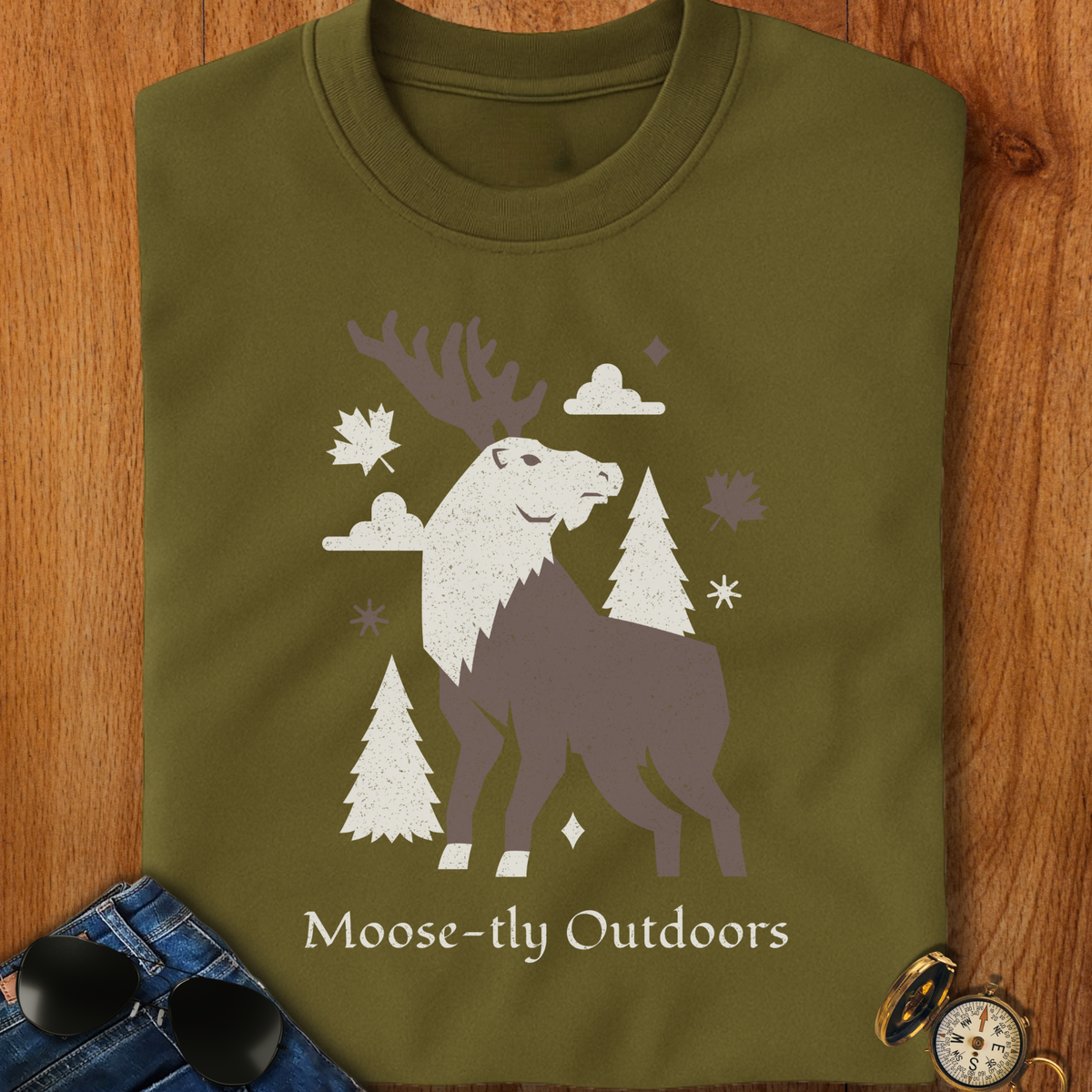 Moose-tly outdoors Camping T-Shirt