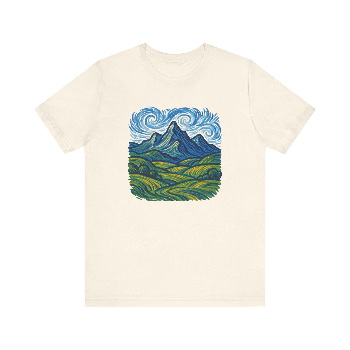 Artistic Swirling Mountains Camping T-Shirt