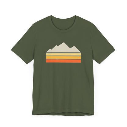 Abstract Retro Mountain Backpacking T-Shirt