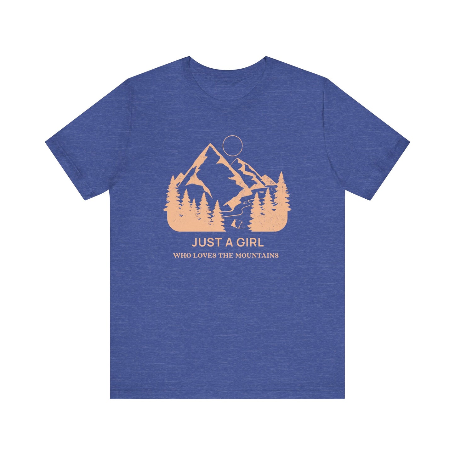 Girl Who Loves Mountains Camping T-Shirt