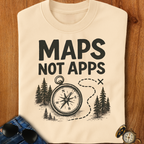 Maps not Apps Backpacking T-Shirt
