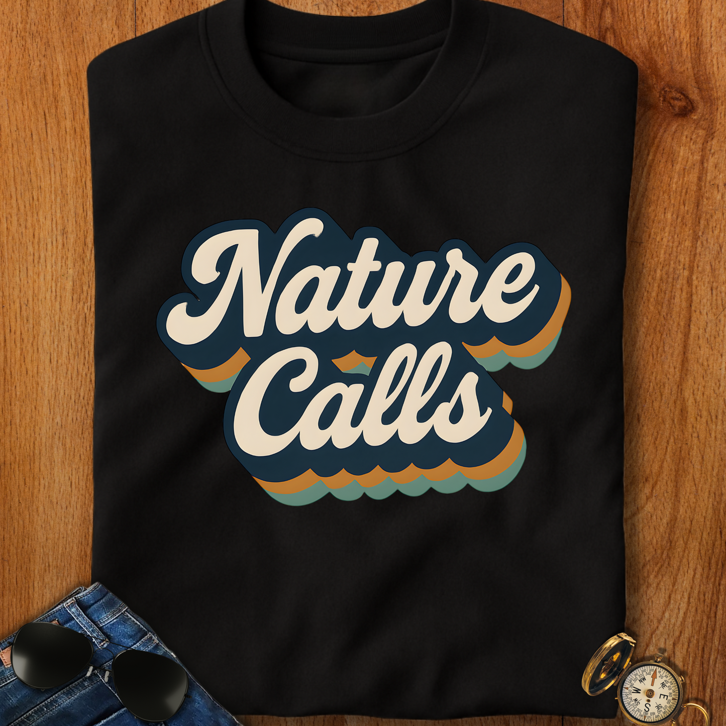 Nature Calls Retro Hiking T-Shirt