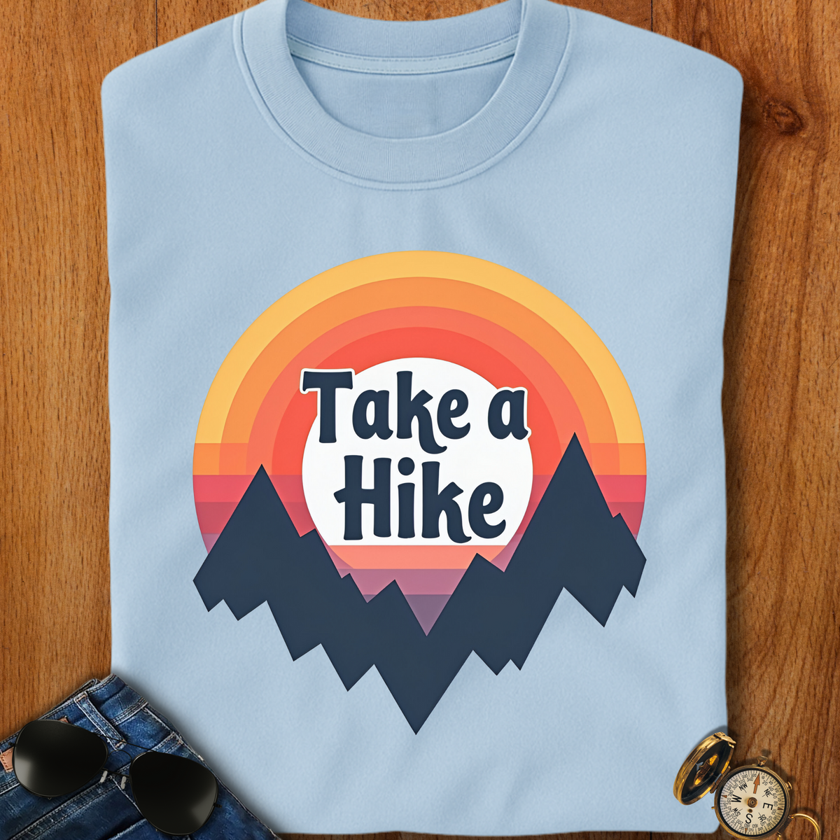 Take a Hike Retro Themed Camping T-Shirt