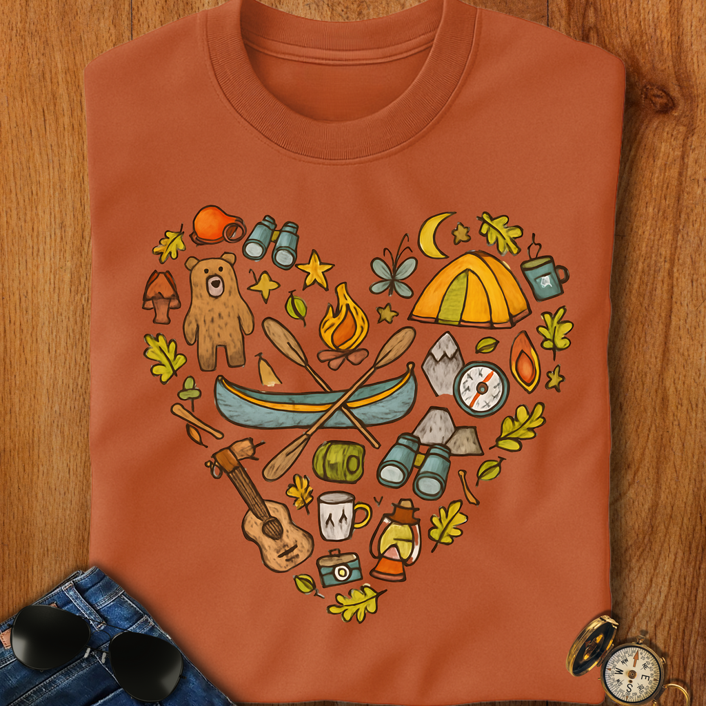 Camping Heart T-Shirt