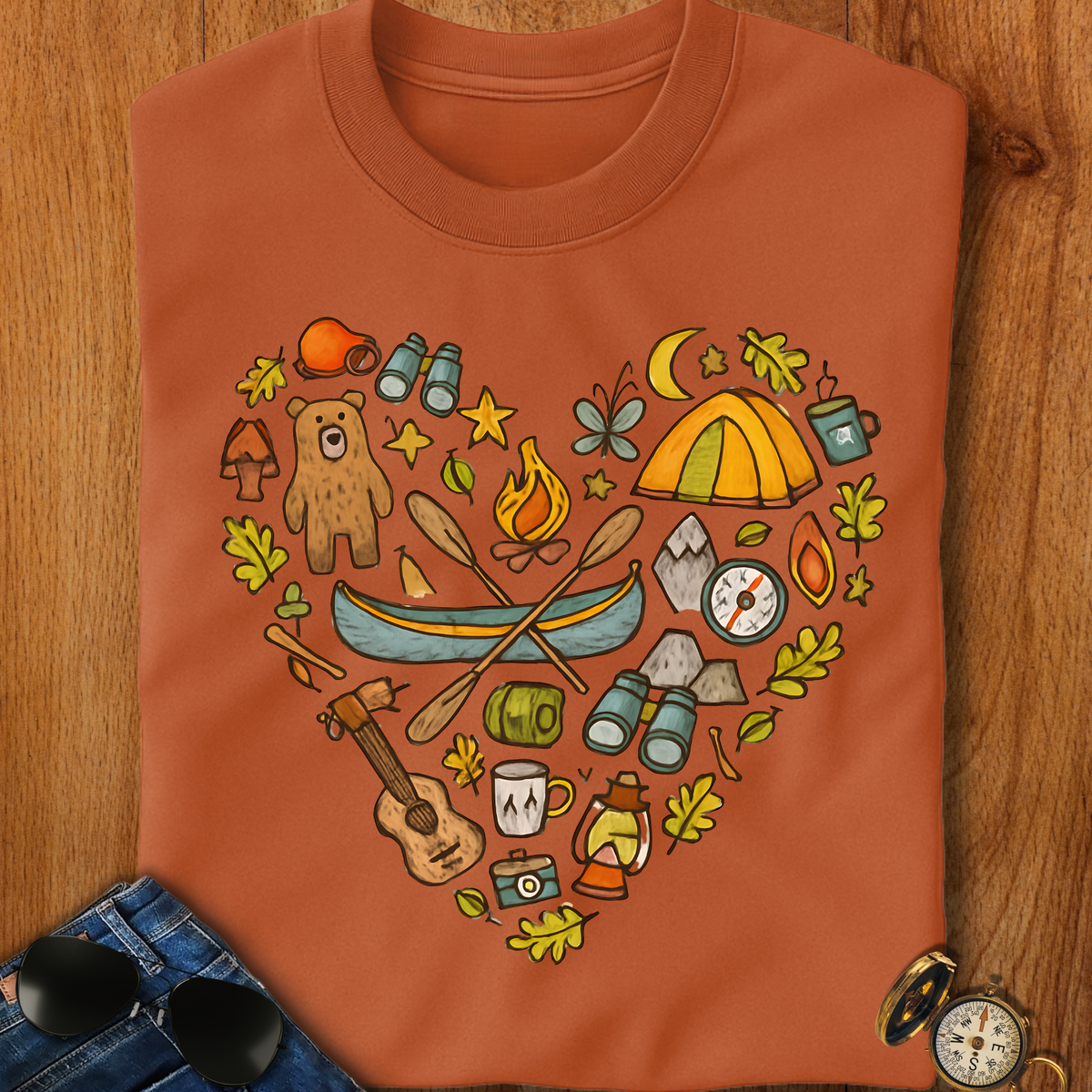 Camping Heart T-Shirt
