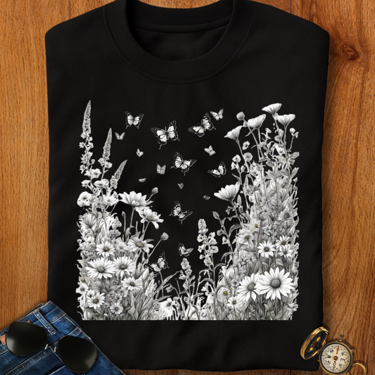 Butterfly Garden Camping T-Shirt